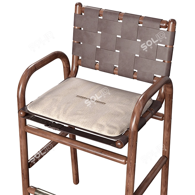 Brooks Club Inspired Bar Chair 3D model image 3