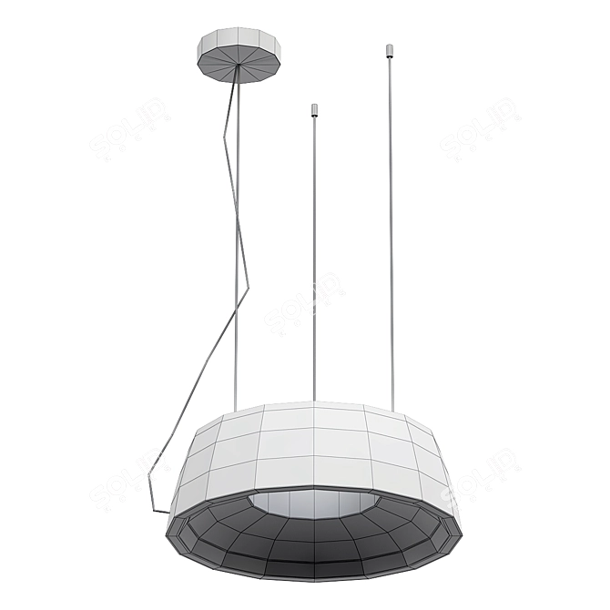 Sleek Modern Ceiling Light Fixture 3D model image 3
