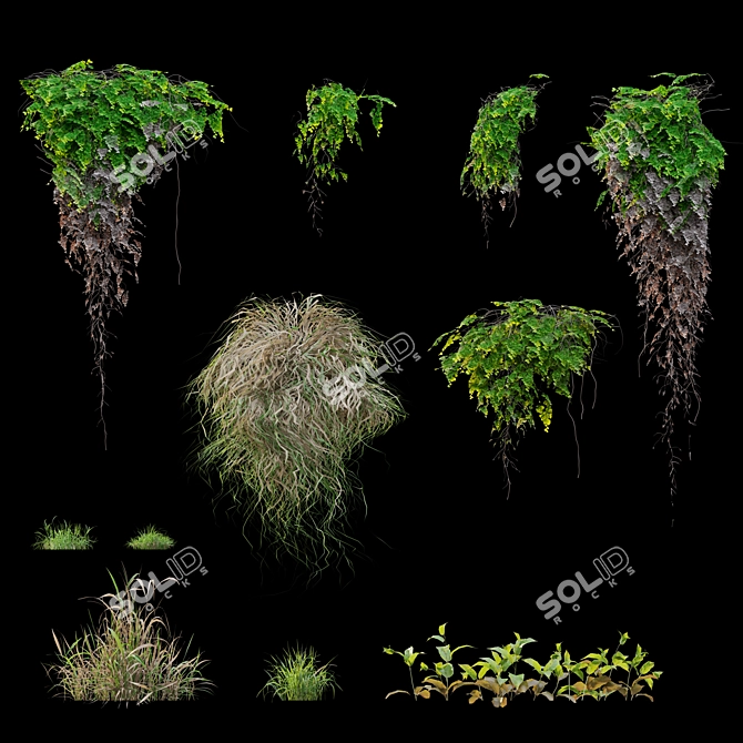  Versatile Green Wall Panel 3D model image 5