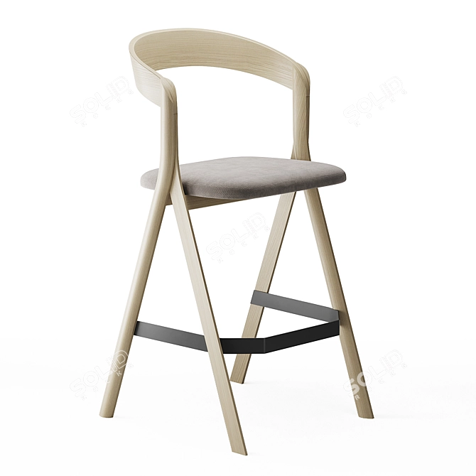 Diverge Stool & Chair Set 3D model image 6
