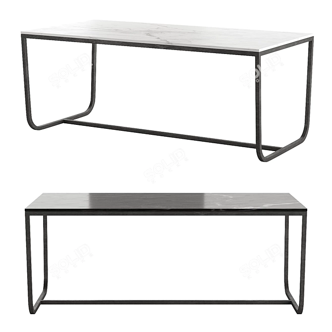 Modern Nordic Dining Set with Cisilia Chair 3D model image 3