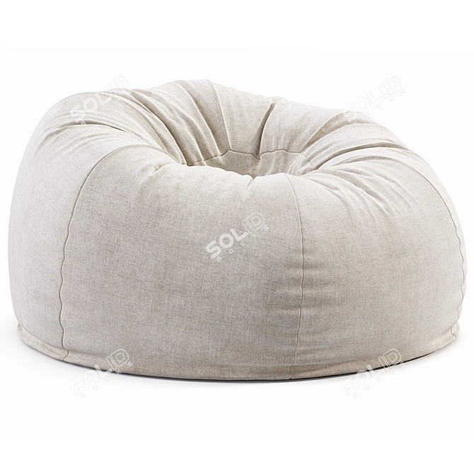 Modern Bean Bag Chair Westelm 3D model image 1