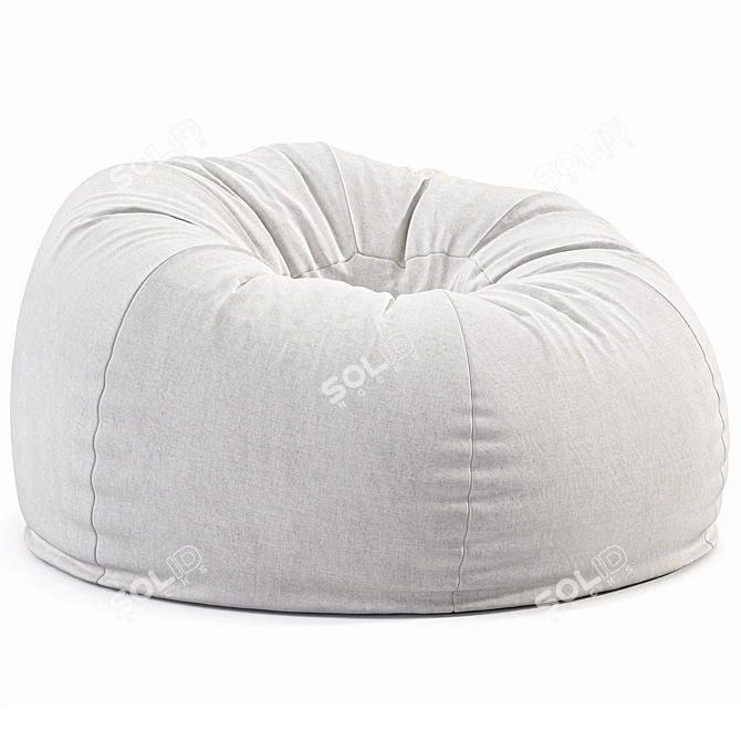 Modern Bean Bag Chair Westelm 3D model image 2