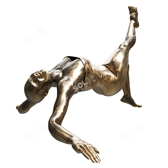  Serene Lay Down Sculpture 3D model image 1