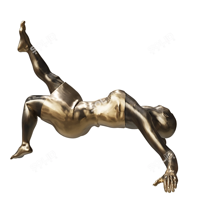  Serene Lay Down Sculpture 3D model image 3