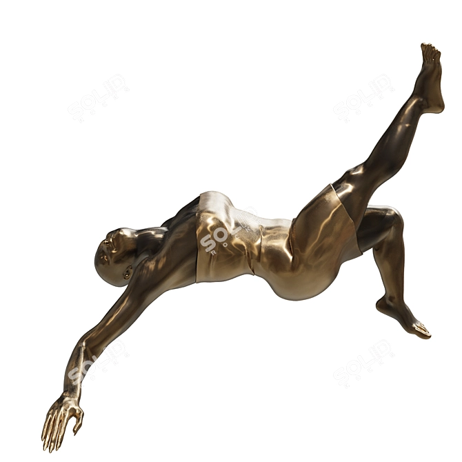  Serene Lay Down Sculpture 3D model image 4