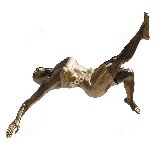  Serene Lay Down Sculpture 3D model image 5