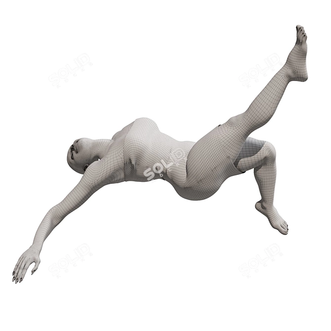  Serene Lay Down Sculpture 3D model image 6