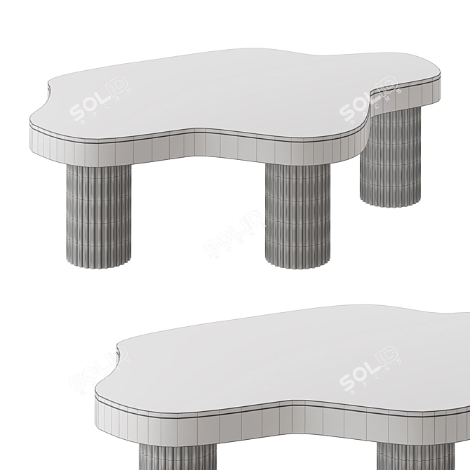 Stylish Outdoor Coffee Table 3D model image 2