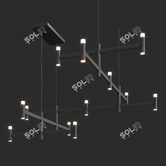 Sonneman Staccato LED Pendant 3D model image 2