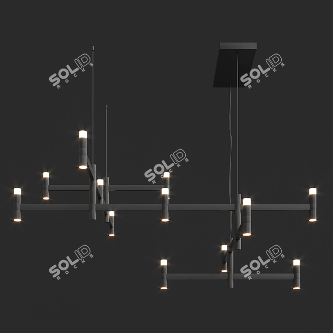 Sonneman Staccato LED Pendant 3D model image 3