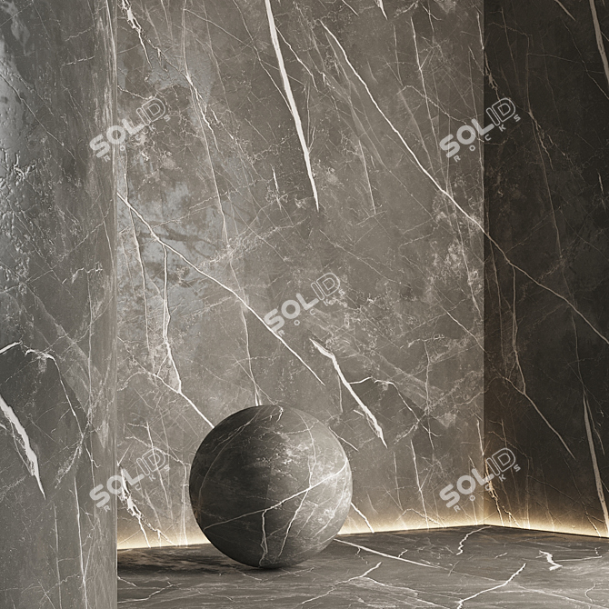 Seamless Marble Texture Set 3D model image 2