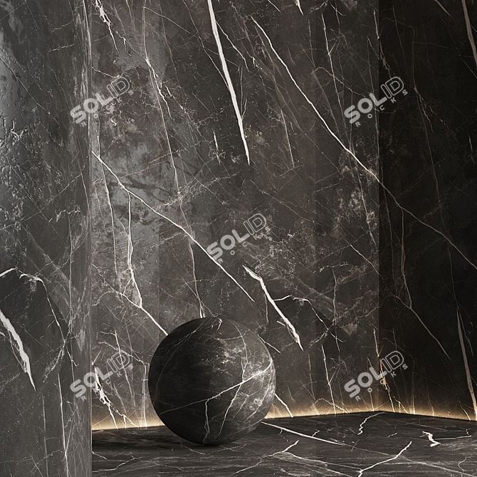 Seamless Marble Texture Set 3D model image 4