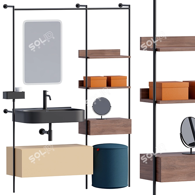 Elegant Atelier Bathroom Furniture 3D model image 1