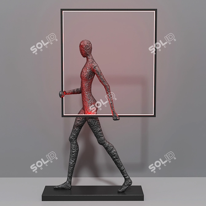 Multicolor Figure Table Lamp 3D model image 3