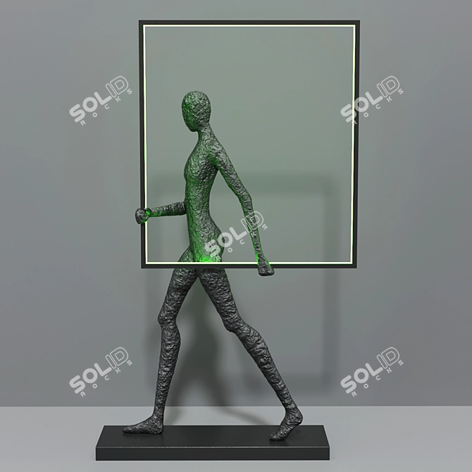 Multicolor Figure Table Lamp 3D model image 5