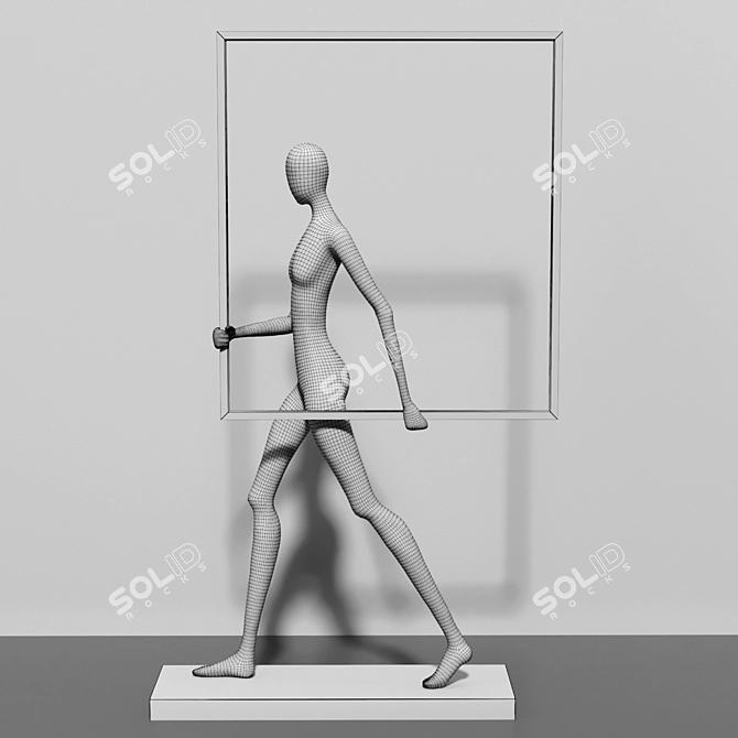 Multicolor Figure Table Lamp 3D model image 7