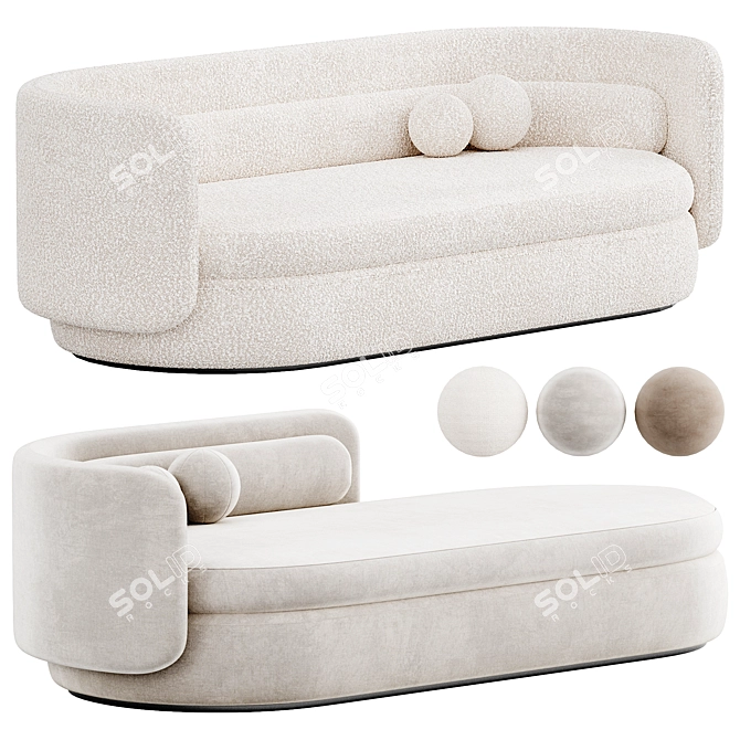 Group Chaise Lounger Philippe Malouin 3D model image 1