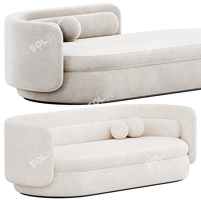 Group Chaise Lounger Philippe Malouin 3D model image 2