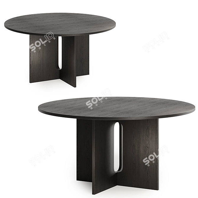 Title: Modern Androgyne Dining Table Ensemble 3D model image 3