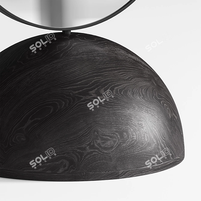  Swivel Black Wood Floor Mirror 3D model image 3