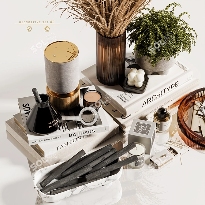Elegant Decor Set with 3D Models 3D model image 5