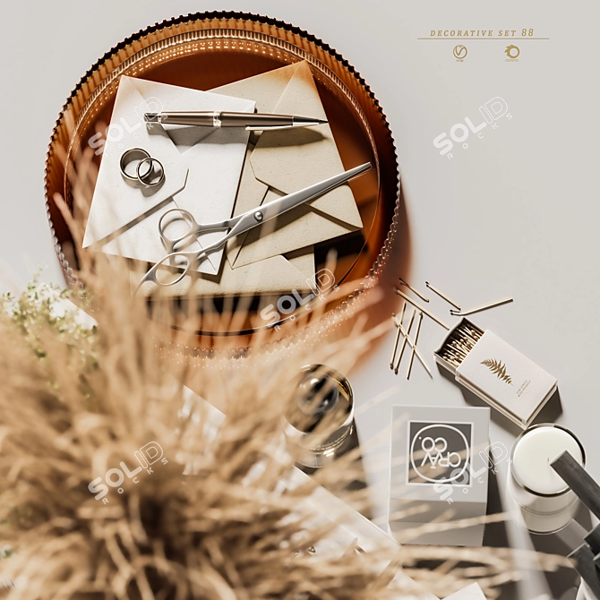 Elegant Decor Set with 3D Models 3D model image 6