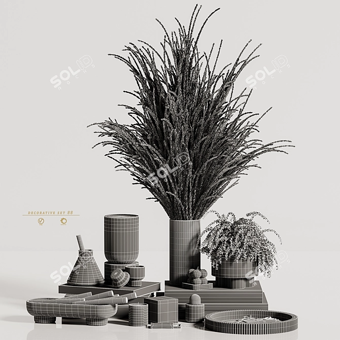 Elegant Decor Set with 3D Models 3D model image 8