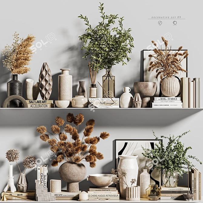 Elegant Decorative Set 89 3D model image 2