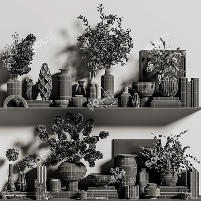 Elegant Decorative Set 89 3D model image 8