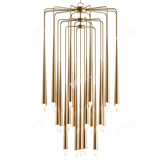 Hans 23 Brass Chandelier Model 3D model image 1