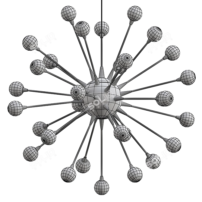 Elegant Impulse Chandelier Model 3D model image 3