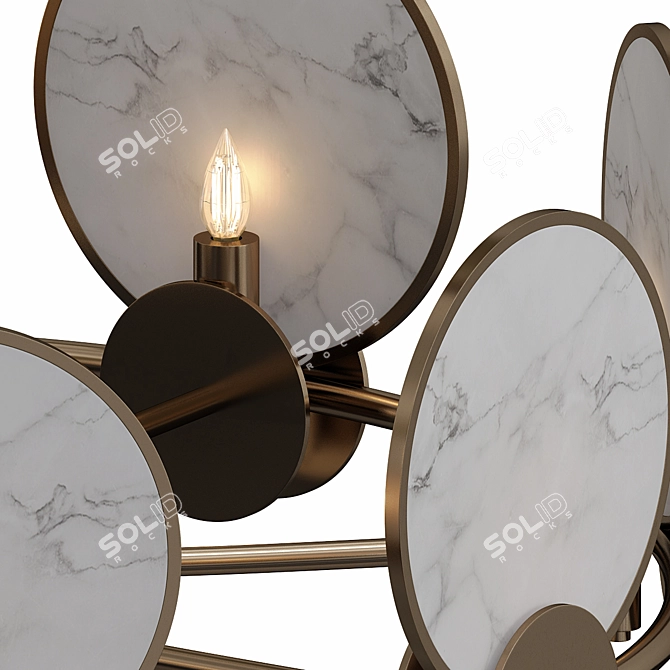 Contemporary Rachel Model Light Fixture 3D model image 2