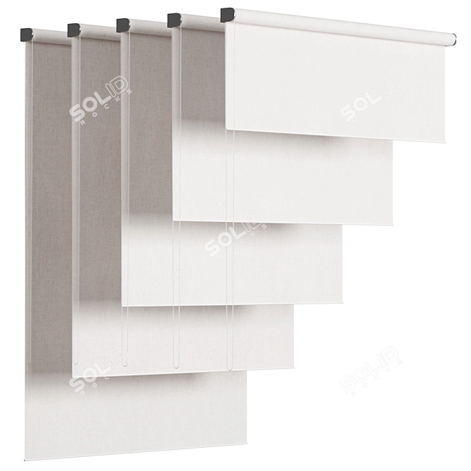 Corona Roller Blinds 3D Model 3D model image 2