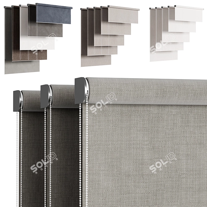 Corona Roller Blinds 3D Model 3D model image 5