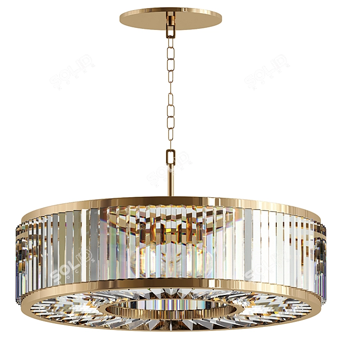 Vintage Crystal Chandelier Model 3D model image 1