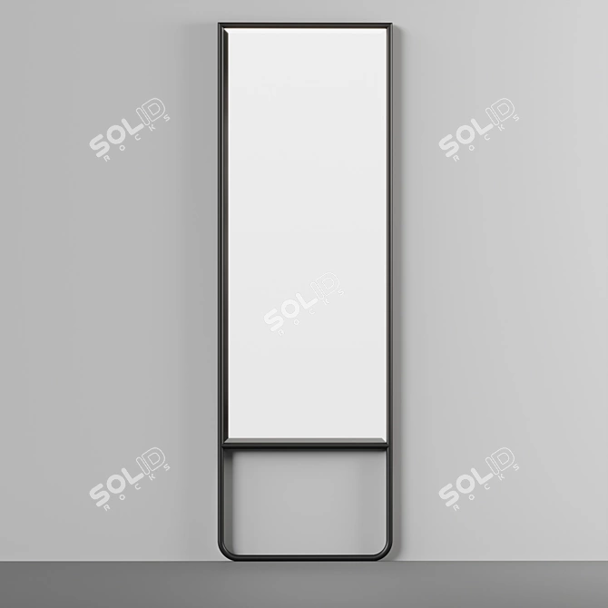 Contemporary Full-Length Wall Mirror 3D model image 4