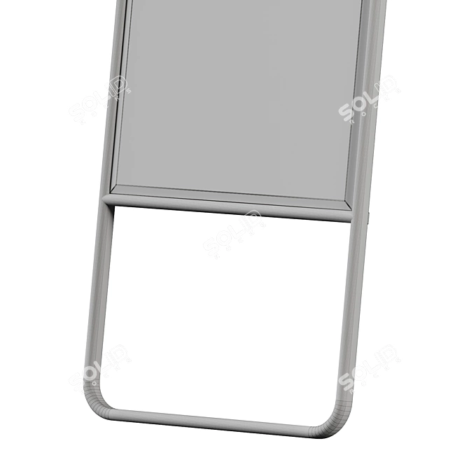 Contemporary Full-Length Wall Mirror 3D model image 6