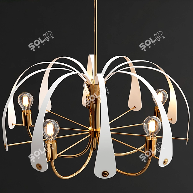 Kichler Petal Collection Chandelier 3D model image 2