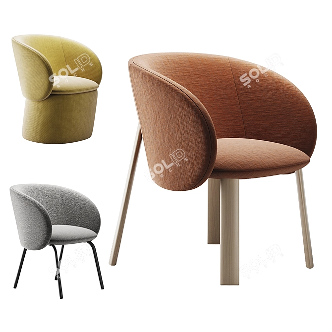 Nebula Seat Trio Collection 3D model image 1