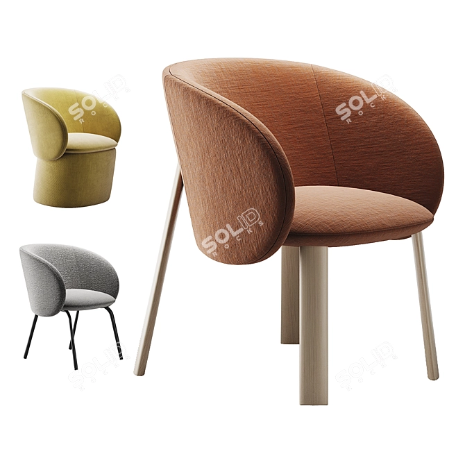 Nebula Seat Trio Collection 3D model image 5