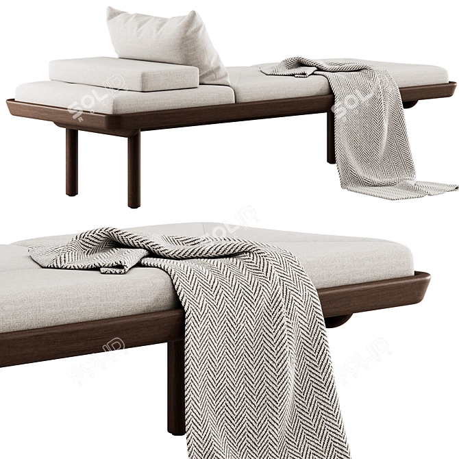 Elegant Luxor Chaise DaybedsetCurrentSku 3D model image 1