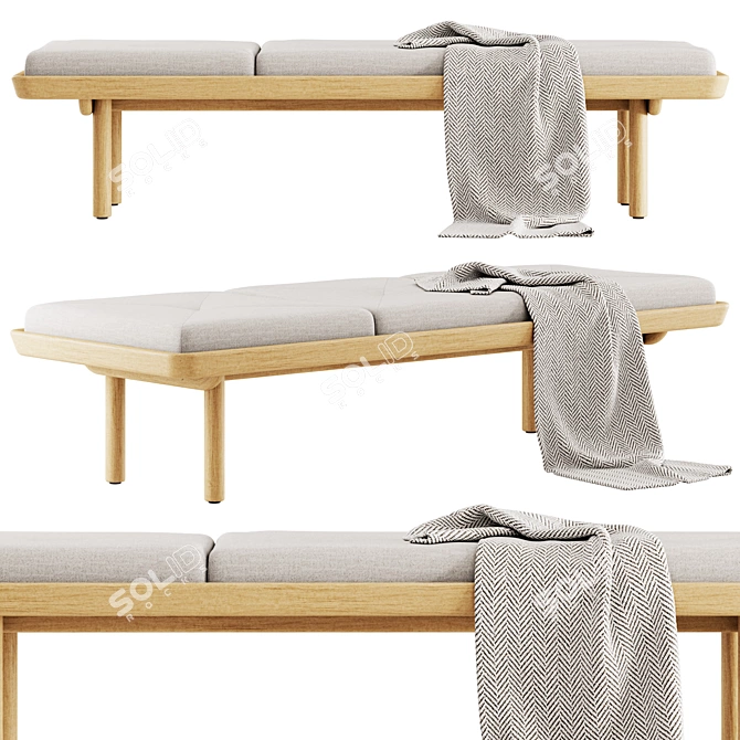 Elegant Luxor Chaise DaybedsetCurrentSku 3D model image 3