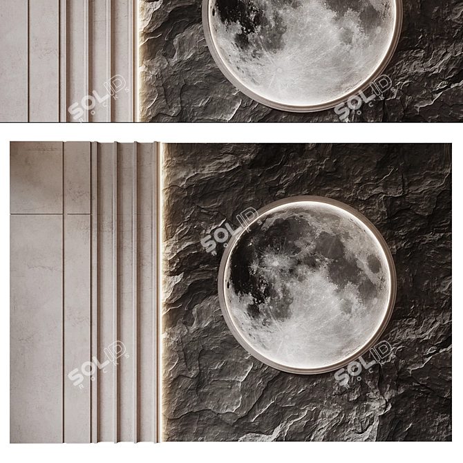 Wood Wall Panel 3D Model 3D model image 1