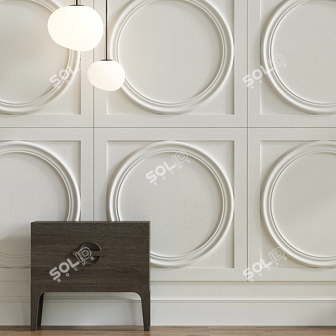 Elegant Wall Decor Composition 3D model image 7