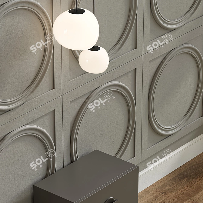 Elegant Wall Decor Composition 3D model image 1