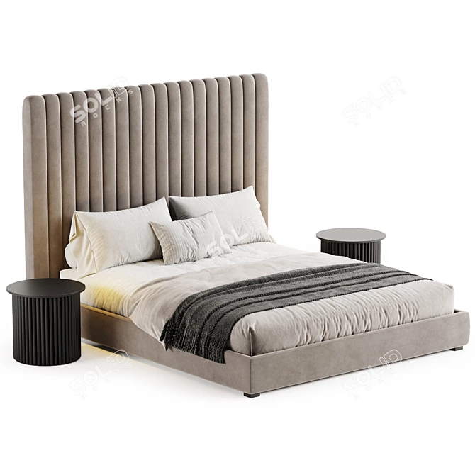 Elegant ARONA Bed Design 3D model image 4