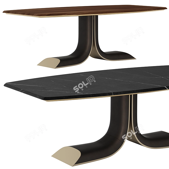 Elegant Turri Soul Dining Set 3D model image 5