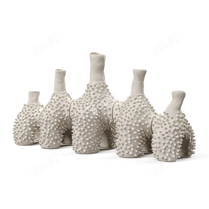  Charming Caterpillar Plaster Vase 3D model image 3