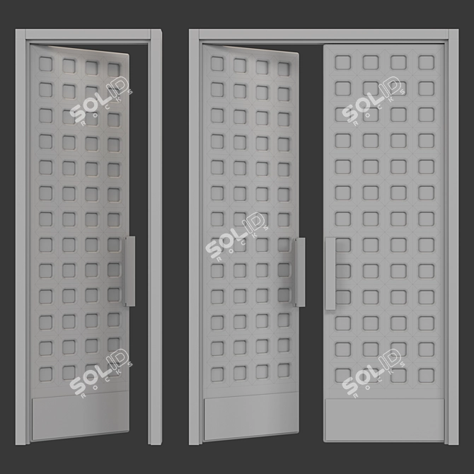 Visualized Exterior Door Model 3D model image 5